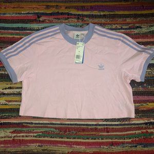 Adidas Cropped Tee (Pastel Pink & Lavender) (NWT)